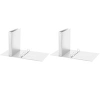 Favorit Raccoglitore a Quattro Anelli Tondi, Formato 22 x 30 Cm, Bianco (Confezione da 2)