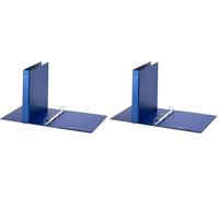 Favorit Raccoglitore a Quattro Anelli Tondi, Formato 22 x 30 Cm, Blu Metallizzato (Confezione da 2)