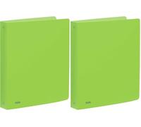 Favorit Raccoglitore in Polipropilene, 30 mm, Verde (Confezione da 2)