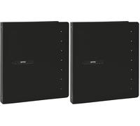 Favorit Raccoglitore Matrix 22 x 30 cm 4 anelli tondi diametro 30 mm, Nero (Confezione da 2)