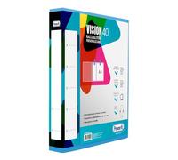 Favorit Raccoglitore Personalizzabile con tasca sulla copertina e dorso formato interno 22x30 cm 4 anelli (a D) h. 40, colore azzurro