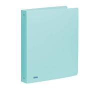 Favorit Raccoglitore Polipropilene P@STEL 22X30 4 Anelli Tondi Diametro 30 mm, Celeste pastello