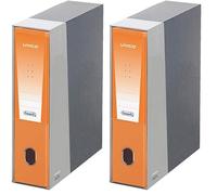Favorit Raccoglitore Unico con Custodia, 28.5 x 33 x 9.5 cm, Arancio, 1 Pezzo (Confezione da 2)