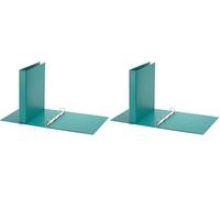 Favorit Raccoglitori, 22 x 30 cm, 4 Anelli Tondi da 30 mm, Verde Acqua (Confezione da 2)