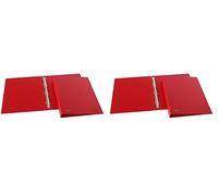 FAVORIT Raccoglitori ad Anelli Sprint in Cartone, 22 x 30cm, 4 Anelli Tondi da 30mm, Rosso 400173353 (Confezione da 2)