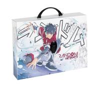 Favorit Valigetta in Polipropilene Alveolare con stampa in alta risoluzione MANGA Random Heroes, Dimensioni 37,5X27 cm, Dorso 8 cm, 1 chiusura