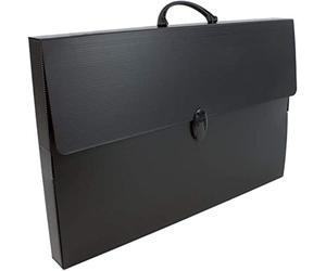 Favorit Valigetta Total Black in Polipropilene Alveolare Formato 56,5X36,5 Dorso