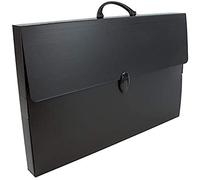 Favorit Valigetta total black in polipropilene alveolare formato 56,5x36,5 dorso 5,5 cm, 1 chiusura nera può contenere una riga 60 cm