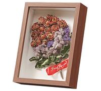 FAVORTALK Cornice 3D per ombre, 15 x 10 cm, cornice profonda da appendere alla parete o da scrivania, cornici profonde per foto, per artigianato, anniversario, matrimonio, laurea (noce 433, profondità