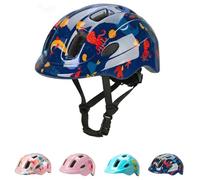 Favoto Casco Bici Bambini Leggero - Certificato CE Regolabile Traspirante Casco da Bicicletta Protettivo Antiurto per Monopattino Skateboard Roller con Ventilazione Fodera Lavabile S 48-52cm