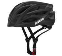 Favoto Casco Bici Caschi da Bicicletta - Certificato CE Casco da Corsa MTB Ciclismo Leggero per Uomo Donne Adulti Protezione di Sicurezza Taglia Regolabile L 59-61cm Nero
