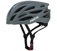 Favoto Casco Bici Casco da Bicicletta - Certificato CE Casco da Corsa MTB Ciclismo Leggero per Uomo Donne Adulti Protezione di Sicurezza Taglia Regolabile L 58-61cm Grigio