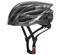 Favoto Casco Bici Casco da Bicicletta - Certificato CE casco da Corsa MTB Ciclismo Leggero per Uomo Donne Adulti Protezione di Sicurezza Taglia Regolabile L 59-61cm Fibra di carbonio