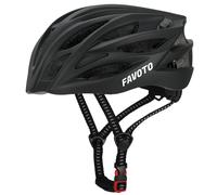 Favoto Casco da Bicicletta - Certificato CE per Corsa MTB Ciclismo Legger M Nero