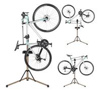 Favoto Cavalletto per Riparazione Bici Regolabile - Supporto per Manutenzione Bicicletta in Alluminio Leggero Portatile Girevole a 360 Gradi con Vassoio Porta Utensili Magnetico