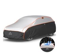 Favoto Copertura Auto Antigrandine Impermeabile - Materiale XPE Antipolvere Antigraffio Antisole Antineve Traspirante con Strisce Riflettenti per Berlina a 2 Volumi 400-435cm