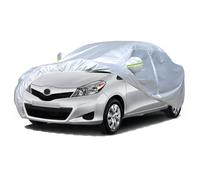 Favoto Copertura Auto Esterno Impermeabile - Telo Copriauto in PEVA+Cotone Anti UV Vento Polvere con Cerniera per Toyota Yaris (1999-2024) Argento