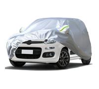 Favoto Copertura Auto Esterno Impermeabile - Telo Copriauto in PEVA+Cotone Anti UV Vento Polvere con Cerniera per Fiat Panda (2011-2024) Argento