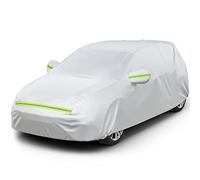 Favoto Telo Copriauto Impermeabile Esterno - Copertura Auto Compatibile con Fiat Panda in PEVA+Cotone con Cerniera Anti UV Sole Vento Polvere Acqua Neve Freddo 375x165x155cm per Berlina 2 Volumi
