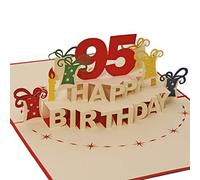Favour Pop Up® - Biglietto Auguri 3D 95° Compleanno - Design Originale, Elegante con Arte del Kirigami - Idea Regalo Unica e Ricordo Speciale