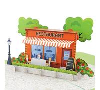 Favour Pop Up® - Biglietto Auguri Ristorante 3D Creativo Invito Regalo Buono TF156
