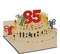 Favour Pop Up® - Biglietto d'auguri 3D per il 85° compleanno. Il biglietto d'auguri perfetto per un anniversario importante, ideale anche per un buono regalo o un regalo in denaro TA85B