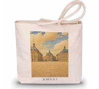 favplace Borsa per la spesa con motivo città, bordeaux, Francia, borsa per la spesa, per viaggiare o per la casa, sacchetto di iuta, tedesco., 42cm x 38cm