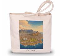 favplace Borsa per la spesa con motivo città del Capo, Sudafrica, borsa per la spesa, per viaggiare o per la casa, borsa da viaggio in iuta, Inglese, 42cm x 38cm