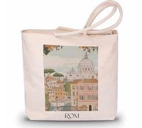 favplace Borsa per la spesa con motivo città di San Pietro Roma Italia Tote Bag - Borsa shopper o shopping per viaggio - Borsa da viaggio - Borsa in iuta, tedesco., 42cm x 38cm