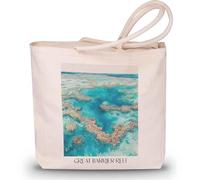 favplace Borsa per la spesa con motivo città Great Barrier Reef Australia Tote Bag - Borsa shopper o shopping per viaggiare in lontananza o casa - Borsa da viaggio - Borsa in iuta, tedesco., 42cm x
