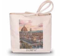 favplace Borsa shopping con motivo città Firenze Toscana Italia Tote Bag - Borsa shopper o shopping per viaggiare in lontananza o casa - Borsa da viaggio - Borsa in iuta, tedesco., 42cm x 38cm