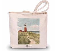 favplace Borsa shopping con motivo città Texel Paesi Bassi Tote Bag - Shopper o shopping bag per viaggiare in lontananza o in casa, borsa da viaggio in iuta, Inglese, 42cm x 38cm