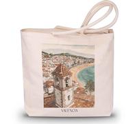 favplace Borsa shopping con motivo città Valencia Spagna Tote Bag - Borsa shopper o shopping per viaggiare in lontananza o casa - Borsa da viaggio - Borsa in iuta, Inglese, 42cm x 38cm