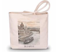 favplace Budapest Ungheria Tote Bag - Borsa shopper o shopping per viaggiare in lontananza o in casa, borsa da viaggio, tedesco., 42cm x 38cm