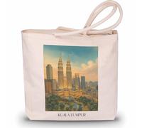 favplace Kuala Lumpur Malaysia Tote Bag - Borsa per la spesa per viaggiare in lontananza o in casa, borsa da viaggio, tedesco., 42cm x 38cm
