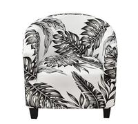 FAWFCJD Copripoltrona Elasticizzato, Copripoltrona Stampato, Copridivano Morbido E Traspirante, Antiscivolo, Con Stampa A Foglia Di Palma, Antipolvere, Sfoderabile Lavabile