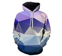FAWHEWX Felpa con Cappuccio Unisex con Stampa Digitale 3D realistica Harajuku Pullover Coppia Felpa con Cappuccio Leggera con Stampa Grafica 3D Unisex Felpa con Cappuccio(F-Viola/5XL)