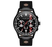 Fawler by Trendhim - Orologio da corsa in edizione limitata, per uomini, cronografo e data, impermeabile fino a 100 metri, design danese, Nero