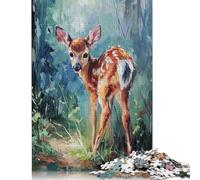 Fawn Grace Puzzle Giocattoli di decompressione Puzzle di carta rettangolare per bambini e adulti dai 12 anni in su Regali di Natale 1000 pezzi (75x50 cm)