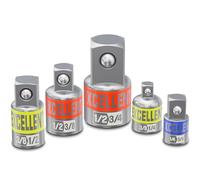 Faxdrts Set di 5 Pezzi Adattatore Bussola, Adattatore Chiave a Bussola da 1/4" 3/8" 1/2", Adattatori per Bussole, Chiave Cricchetto Adattatore per Chiavi a Cricchetto Dinamometriche Dadi e Cricchetti