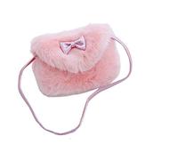 Faxianther Kids Girls Toddlers Lovely Bowknot Hairy Mini Tracolle Borse A Tracolla Porta Cellulare Porta Cellulare Pochette Pochette A Tracolla Borse A Tracolla, Grande Regalo Di Natale Per 1-5 Anni