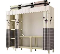 FAXJRU Armadio Aperto, Guardaroba Autoportante Scaffale Verticale, Guardaroba In Tessuto Pieghevole Da Campeggio, Armadio Per Vestiti Con Giunto In Acciaio Legato(75x45x170cm)