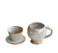 Fay Bless Vintage Ceramic V60 - Set di 2 gocciolatori per caffè, fatto a mano, stile rustico, con tazza e pentola