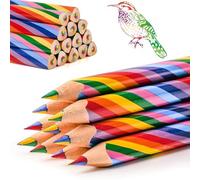 FAYAHAR 20 Pezzi Matite Colorate, 4 in 1 Matite Arcobaleno, Matita Colorate Arcobaleno per Bambini, Fusto Ergonomico della Penna Triangolare, per Arte, Disegno, Colorazione, Schizzi
