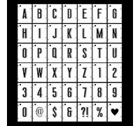 FAYAHAR 42 Pezzi Stencil Lettere, 7,5 cm Riutilizzabili Stencil Numeri, Modelli ad Incastro con Lettere e Numeri e Simboli, DIY Bambini Modello di Disegno, per Pittura, Apprendimento