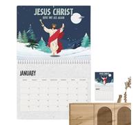 fayarrd Calendario Gesù Cristo 2025 - Calendario da Scrivania 2025 Agendina | Religioso Cattolico Motivazionale Gesù Cristo per Studenti Insegnanti Ufficio Amici Casa Natale,28 x 22 cm