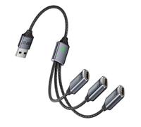 fayarrd Cavo USB Multipresa di Ricarica | Cavo Di Ricarica USB/Type-C Per Multipli Dispositivi - Per Telefoni Cellulari Per Dispositivi Da Auto Per Interno Strada Camion Avventura Campeggio