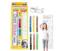 fayarrd Grafico di altezza per bambini, grafico a crescita,Sovrano di altezza scarabocchiale - Adesivi per crescita murale interattiva multifunzione per la sala da letto della camera da letto per