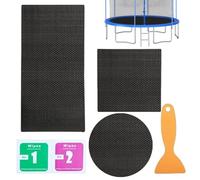 fayarrd Kit di Toppe per Riparazione Trampolino | Toppe Autorigeneranti per Lacerazioni | Forme Quadrate Rettangolari Tonde con 3 Autoadesivi | per Riparazione Fori E Strappi su Trampolini