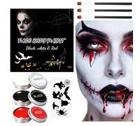 fayarrd Kit Per Trucco Del Viso | Trucco Lavabile Per Halloween,Set Per Del Viso E Cosplay - Per Bambini E Adulti Volto Corpo Pelle Maschere Cosplay Feste Carnevale Celebrazioni